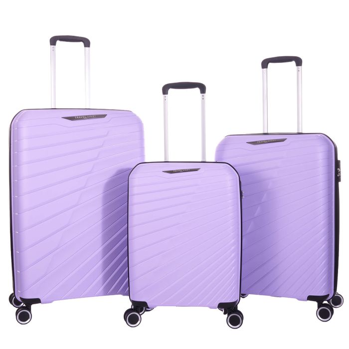 Lot de 3 valises rigides 2500 55, 67 et 77 cm Parme