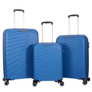 Lot de 3 valises rigides 2500 55, 67 et 77 cm Bleu