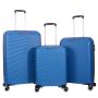Lot de 3 valises rigides 2500 55, 67 et 77 cm Bleu
