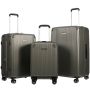 Lot de 3 valises 2525 55, 66 et 77 cm Extensibles Gris Foncé