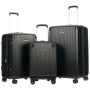 Lot de 3 valises 2525 55, 66 et 77 cm Extensibles Noir