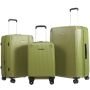 Lot de 3 valises 2525 55, 66 et 77 cm Extensibles Vert