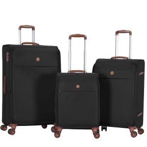 Lot de 3 valises souples 2650 55, 66 et 77 cm Extensibles Noir