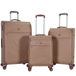 Lot de 3 valises souples 2650 55, 66 et 77 cm Extensibles Camel