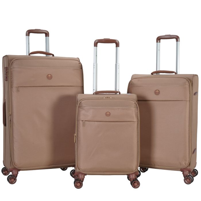 Lot de 3 valises souples 2650 55, 66 et 77 cm Extensibles Camel