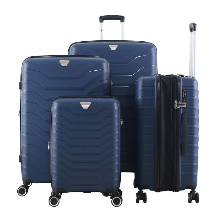 Lot de 4 valises rigides 2435 Extensible 55, 66, 76 et 87 cm Marine