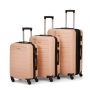 Lot de 3 valises rigides FG679 Extensibles 50, 65 et 75 cm Light pink