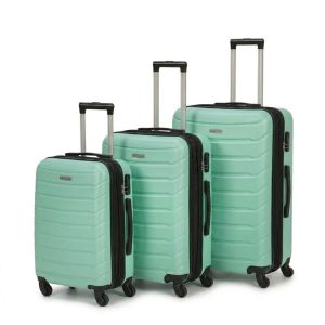 Lot de 3 valises rigides FG679 Extensibles 50, 65 et 75 cm Light green