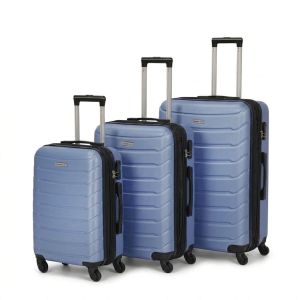 Lot de 3 valises rigides FG679 Extensibles 50, 65 et 75 cm Light blue
