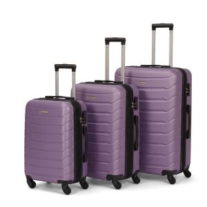 Lot de 3 valises rigides FG679 Extensibles 50, 65 et 75 cm Light purple