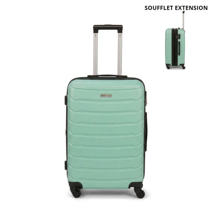 Valise rigide M FG679 Extensible 65 cm Light green