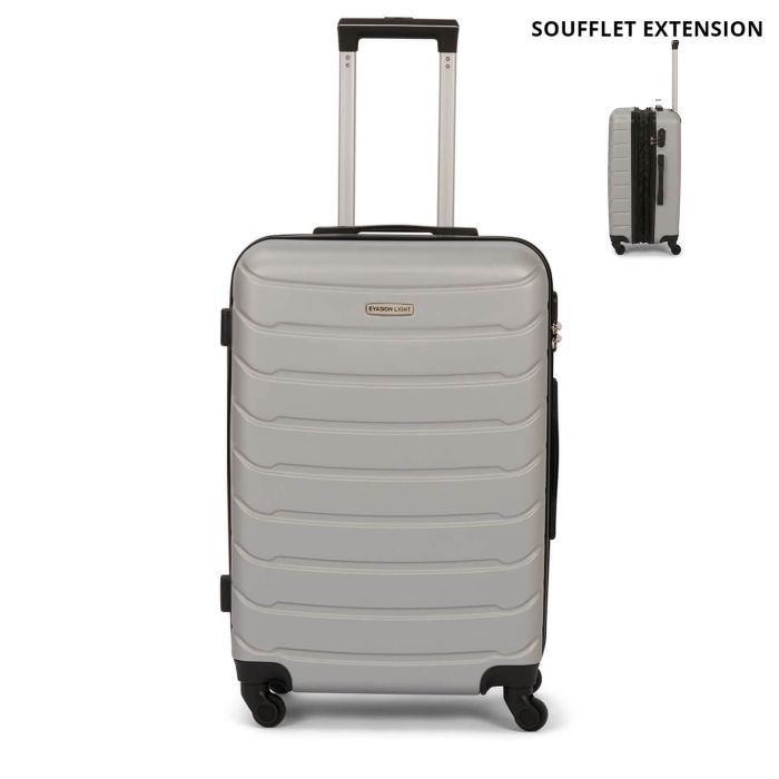Valise rigide L FG679 Extensible 75 cm Silver