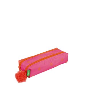 Trousse scolaire double Un pour tous, tous pompoms 21.5 cm Sidonie