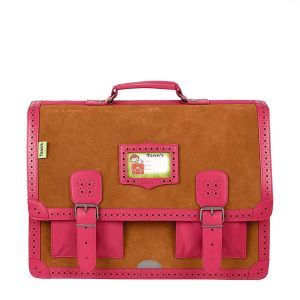 Cartable scolaire Cuir ajouré 41 cm