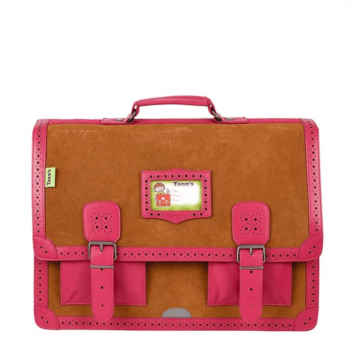 Cartable scolaire Cuir ajouré 41 cm