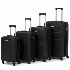 Lot de 4 valises rigides FG679 Extensibles 50, 65, 75 et 85 cm Black