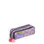Trousse scolaire triple Un pour tous, tous pompoms 22 cm Antonia