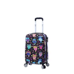 Valise cabine rigide 86820N 55 cm Hiboux noir