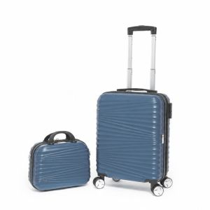 Ensemble valise cabine 55 cm et vanity 35 cm rigides 323 Bleu