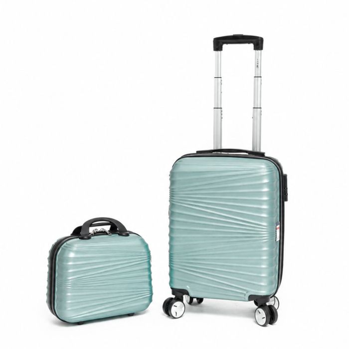 Ensemble valise cabine 55 cm et vanity 35 cm rigides 323 Menthe