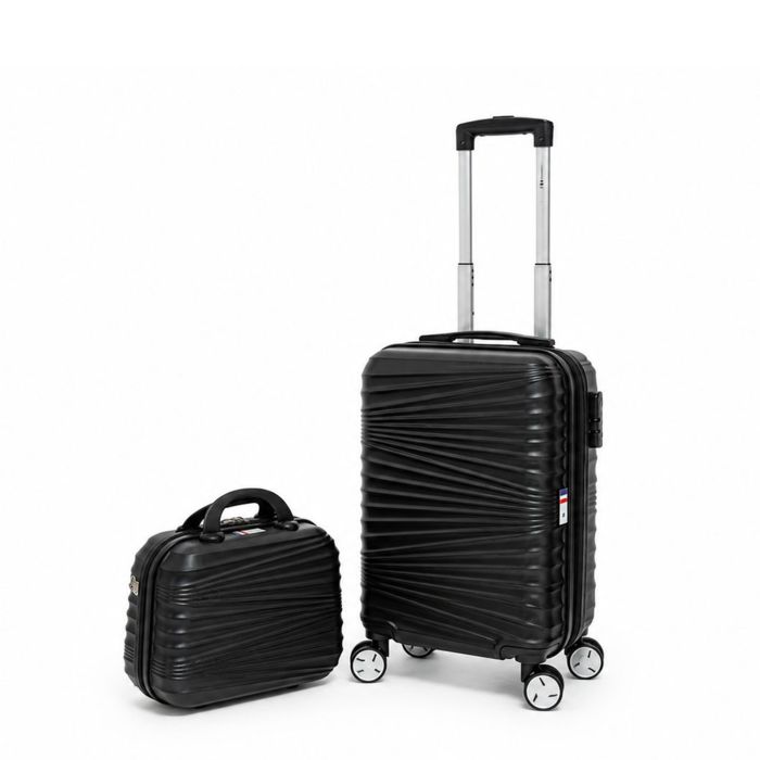 Ensemble valise cabine 55 cm et vanity 35 cm rigides 323 Noir