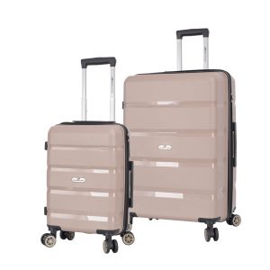 Lot de 2 valises rigides M43603 54 et 73 cm Champagne