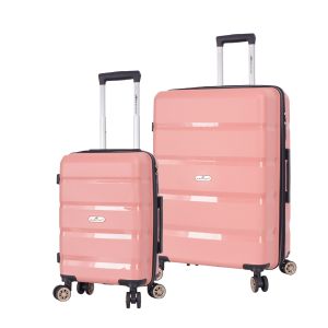 Lot de 2 valises rigides M43603 54 et 73 cm Rose