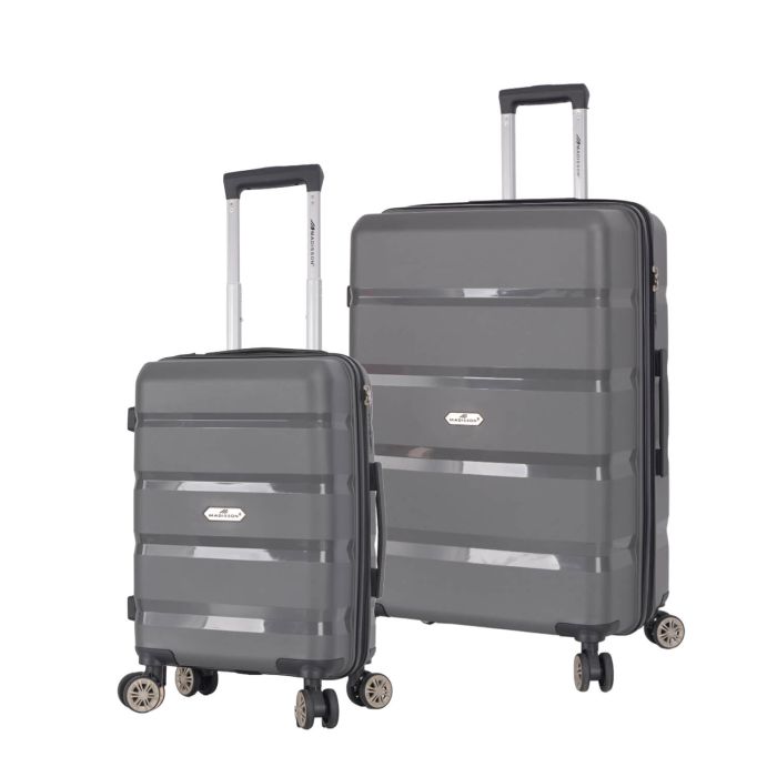 Lot de 2 valises rigides M43603 54 et 73 cm Silver