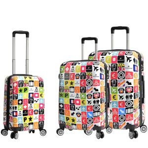 Lot de 3 valises rigides 36820T 55, 66 et 76 cm Airport