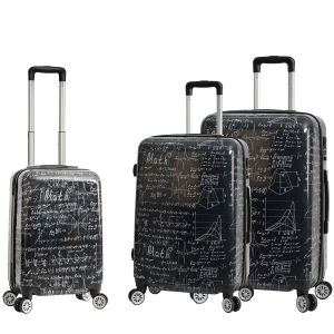 Lot de 3 valises rigides 36820H 55, 66 et 76 cm Maths