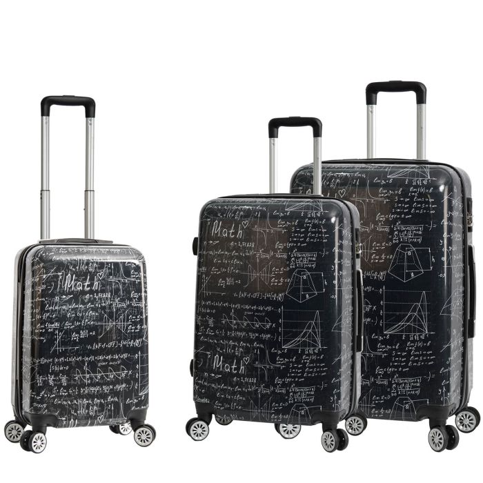 Lot de 3 valises rigides 36820H 55, 66 et 76 cm Maths