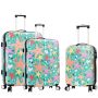 Lot de 3 valises rigides C85803 55, 65 et 75 cm Coquillages et crustacés blue