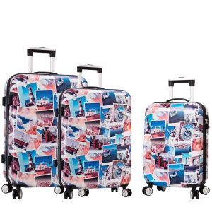 Lot de 3 valises rigides D85803 55, 65 et 75 cm Europe travel