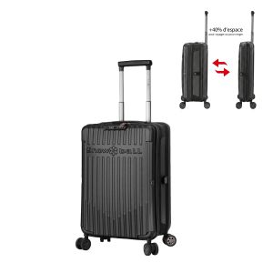 Valise cabine rigide S61101 Pliable 55 cm Black