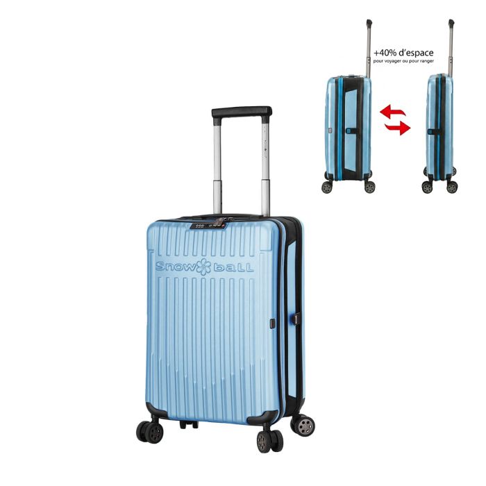 Valise cabine rigide S61101 Pliable 55 cm Blue