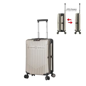Valise cabine rigide S61101 Pliable 55 cm Champagne
