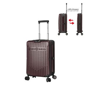 Valise cabine rigide S61101 Pliable 55 cm Coffee