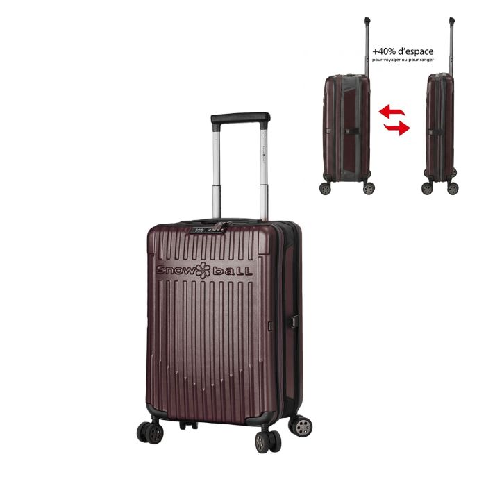 Valise cabine rigide S61101 Pliable 55 cm Coffee