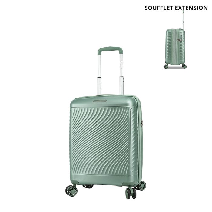 Valise cabine rigide S49703 Extensible 55 cm Vert sauge