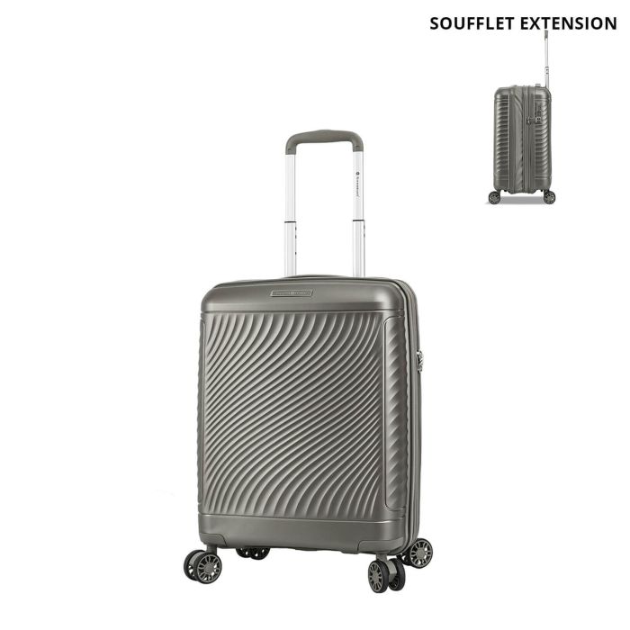 Valise cabine rigide S49703 Extensible 55 cm Champagne