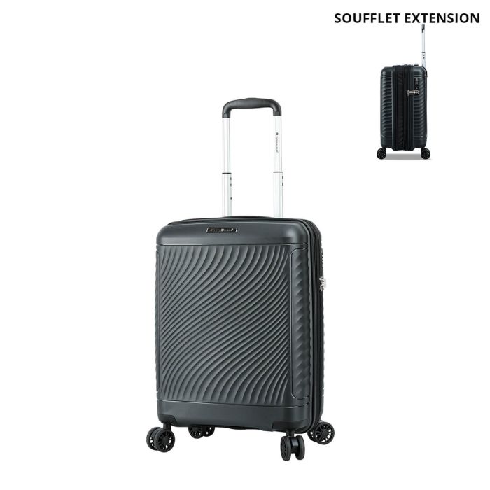 Valise cabine rigide S49703 Extensible 55 cm Noir
