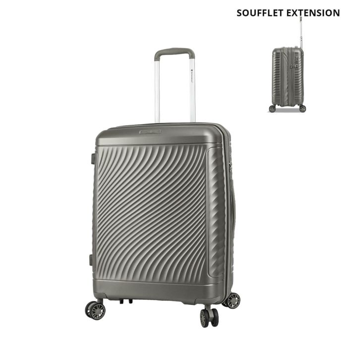 Valise rigide S49703 Extensible 65 cm Champagne