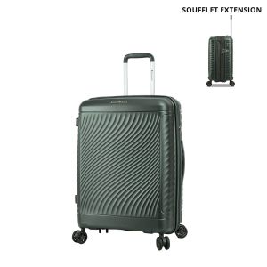 Valise rigide S49703 Extensible 65 cm Vert foncé
