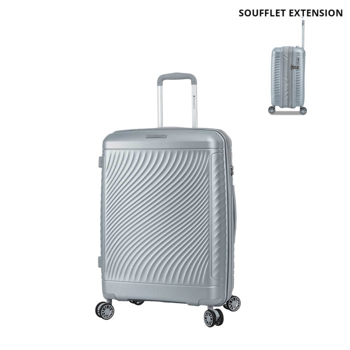 Valise rigide S49703 Extensible 65 cm Gris