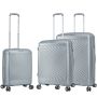 Lot de 3 valises rigides S49703 Extensibles 55, 65 et 76 cm Gris