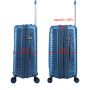 Lot de 3 valises rigides S49703 Extensibles 55, 65 et 76 cm Bleu