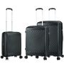 Lot de 3 valises rigides S49703 Extensibles 55, 65 et 76 cm Noir
