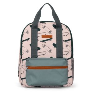 Petit sac à dos maternelle Gray Skates 34 cm Gris