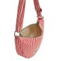 Sac banane Andréa 32 cm Rayures fines rouge