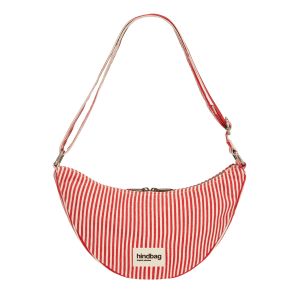 Sac banane Andréa 32 cm Rayures fines rouge